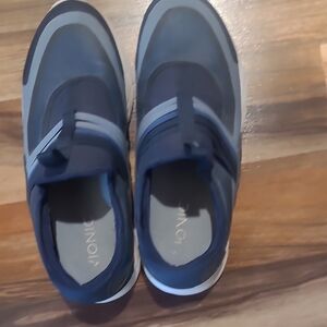Vionic Blue and Gray Sneakers with Flexible Soles Slip On